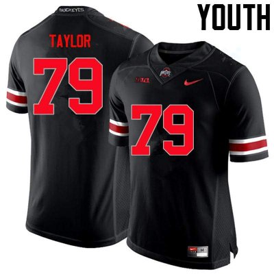 NCAA Ohio State Buckeyes Youth #79 Brady Taylor Limited Black Nike Football College Jersey NAH8645GJ